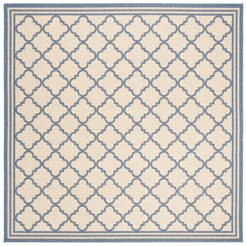 Adler Performance Geometric Indoor/Outdoor Area Rug, Square 6'7"