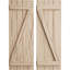 Volets en faux bois avec planche en Z-71284619