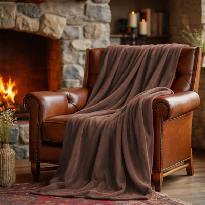 Plush Mink Faux Fur Reversible Blanket – Soft, Cozy & Warm Fleece Throw