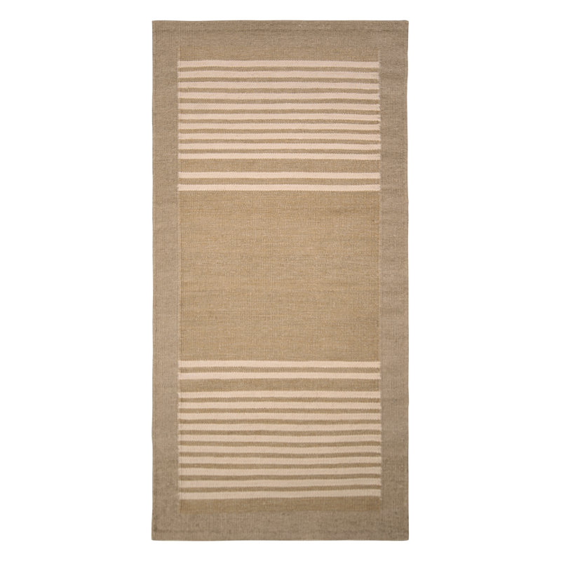 Scandinavian Hand Knotted Wool Geometric Area Rug, Rectangle 10' x 14'
