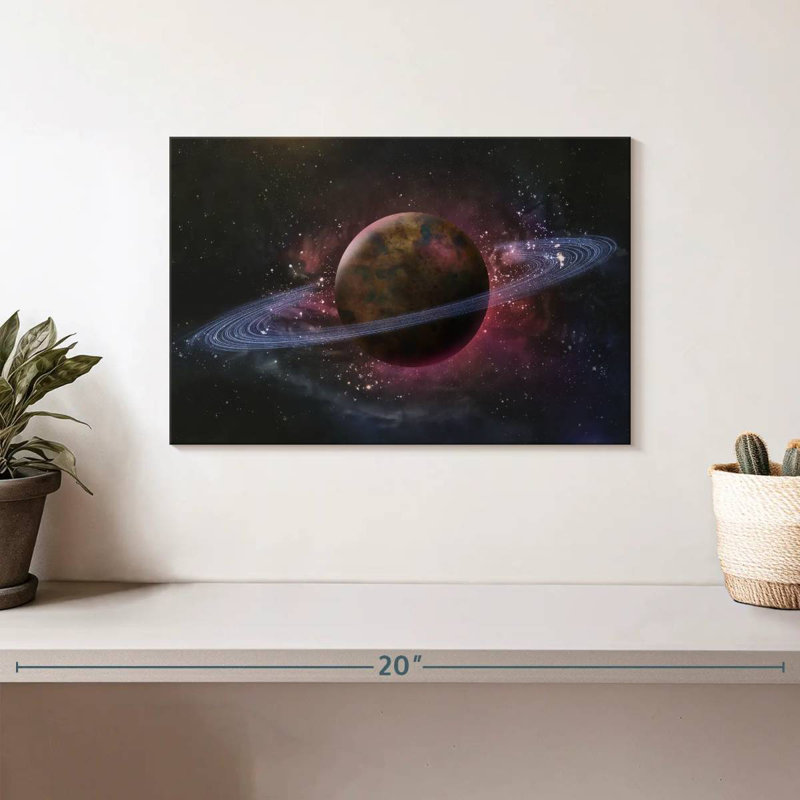 Planète Saturne, H 8 po x l 12 po