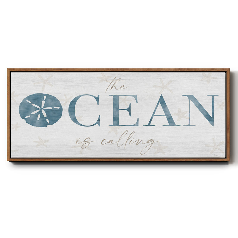 The Ocean- Framed Canvas, 20" H x 50" W