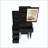 Modern Makeup Vanity Desk with 3-Color Adjustable LED Lighting, 4 Drawers & Open Storage, Vanity Set with Hair Dryer Holder, Power Outlet & Matching Dressing Chair