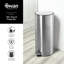 Swan 30L Round Pedal Bin with Foot Pedal System, Plastic Lid and Inner Bucket, Stainless Steel with Fingerprint Proof Finish