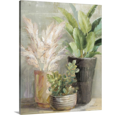 Art mural sur toile, "Jardin intérieur III"
