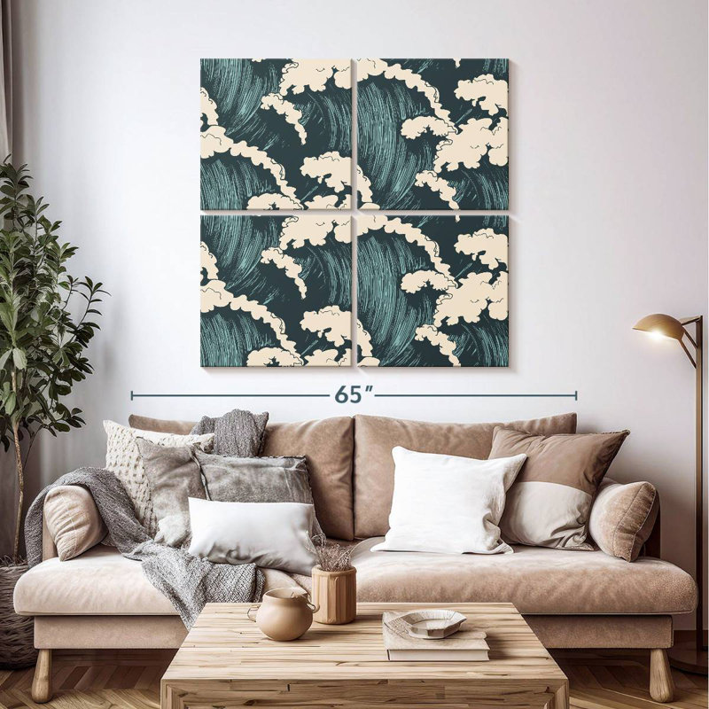 Waves Seamless Pattern, 45" H x 45" W