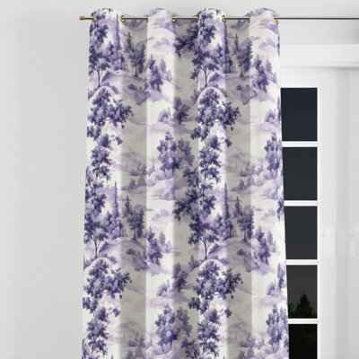 Rideaux de fenêtre French Country - Rideau à œillets mauve pastel - 1 panneau