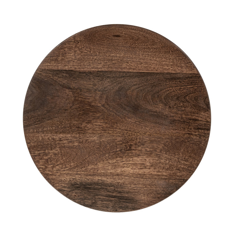 Andra Solid Wood End Table, Cocoa Brown