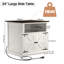 Table de chevet moderne August Grove® avec armoire et 2 prises CA intégrées et 2 ports USB, table de bout de style maison de campagne avec bar (ensemble de 2)-1709136581-1709136579