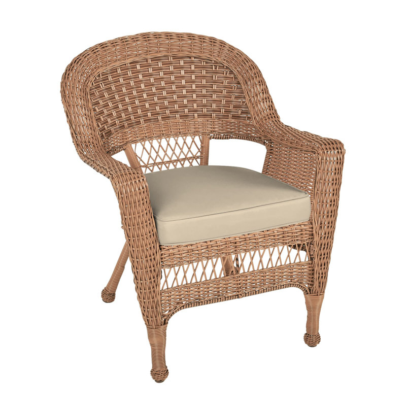 Arliss Steel Outdoor Lounge Chair, Tan, Honey
