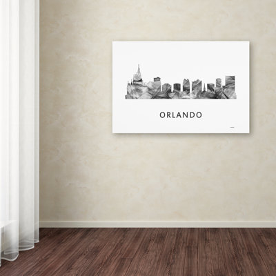 « orlando floride horizon wb-bw » par marlene watson, impression sur toile tendue