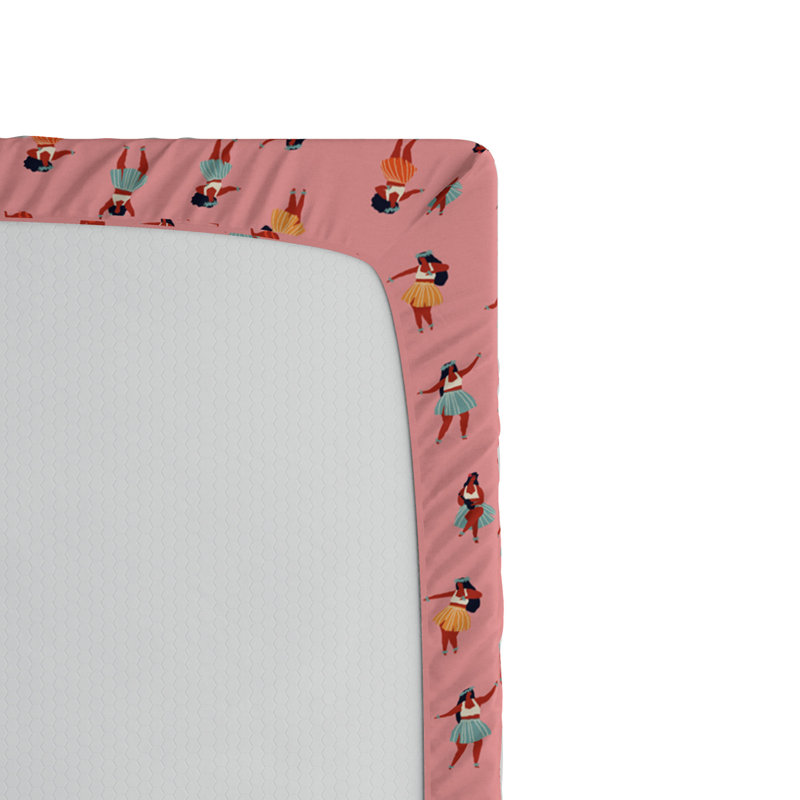 Microfiber Fitted Sheet, Full/Double Fitted Sheet, Pink, Dancer