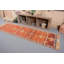 Tapis de sol, tapis turc, tapis de couloir de 3 x 10,3 pi, tapis orange neutre, tapis tissé à la main, tapis rétro