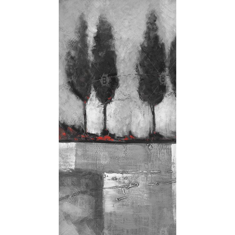 Grayscale industrial landscape - 15.75"x31.50" Desk mat