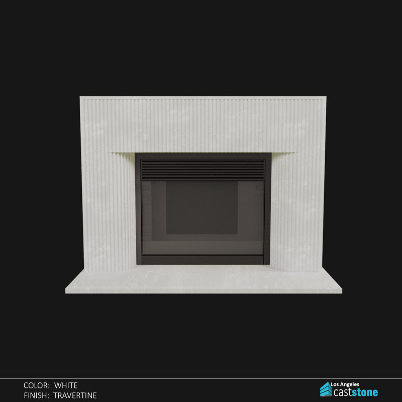 Valencia Fireplace Surround, White Travertine