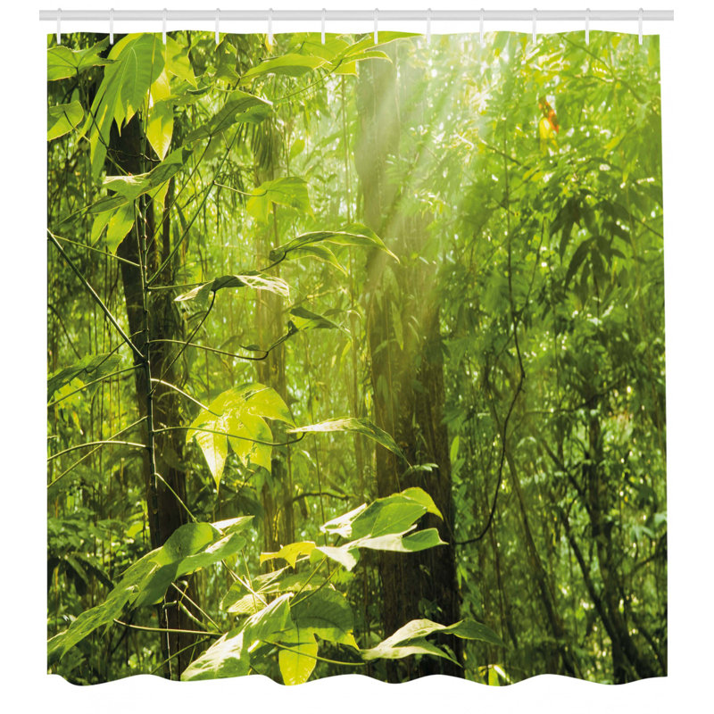 Shower Curtain with Hooks Included, 75" H x 69" W