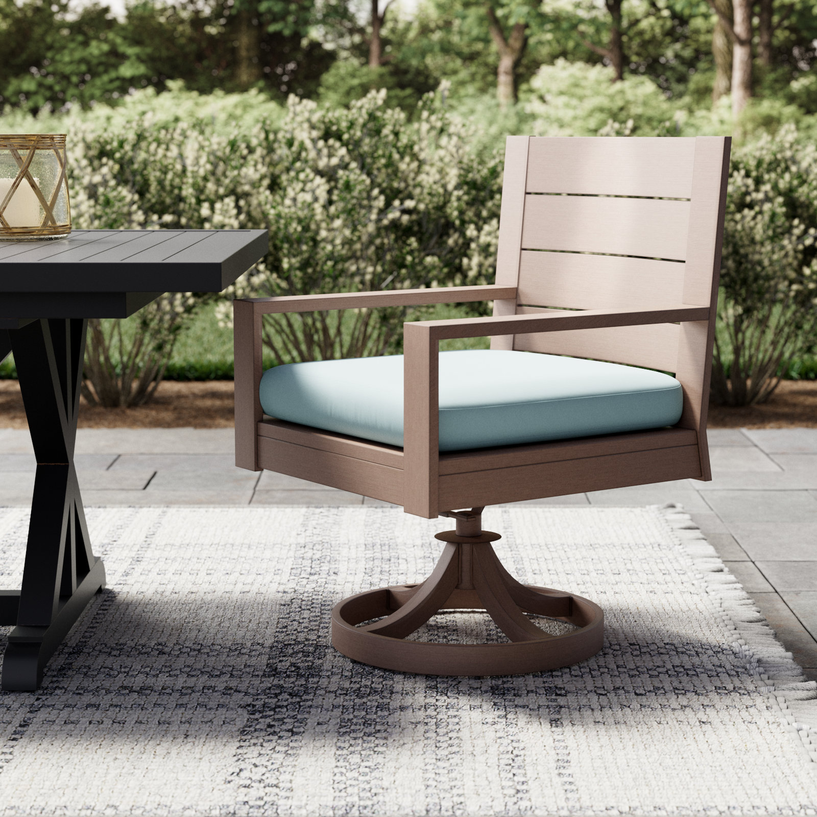Laguna Swivel Sunbrella® Patio Armchair, Canvas Skyline Sunbrella®