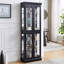 Grande armoire vitrée avec tablettes réglables pour objets de collection