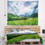 Tapisserie thunderstorm weather over vignobles landscape-28495113
