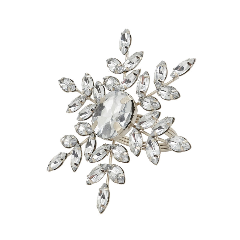 Perles de verre, porte-serviette en fer, Argent