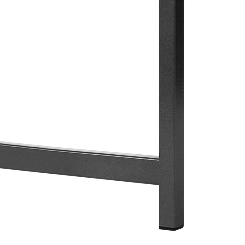Bureau d'ordinateur, bureau personnel, ordinateur portable, tiroir de rangement, L 42 po, bureau, stratifié brun, métal noir