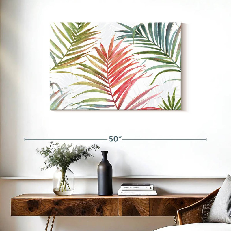Rosé tropical IV, H 24 po x l 36 po