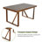 6-Person Rectangle Solid Wood Outdoor Patio Dining Set With Bench-927975832