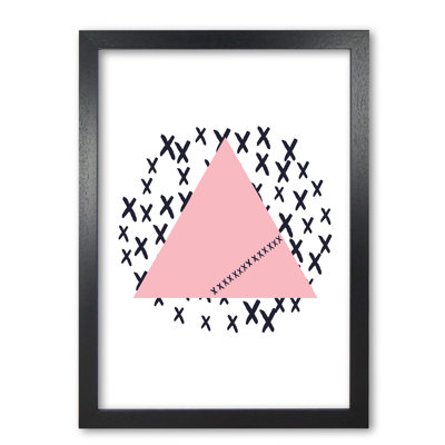 Pink Triangle With Crosses Abstract - Print