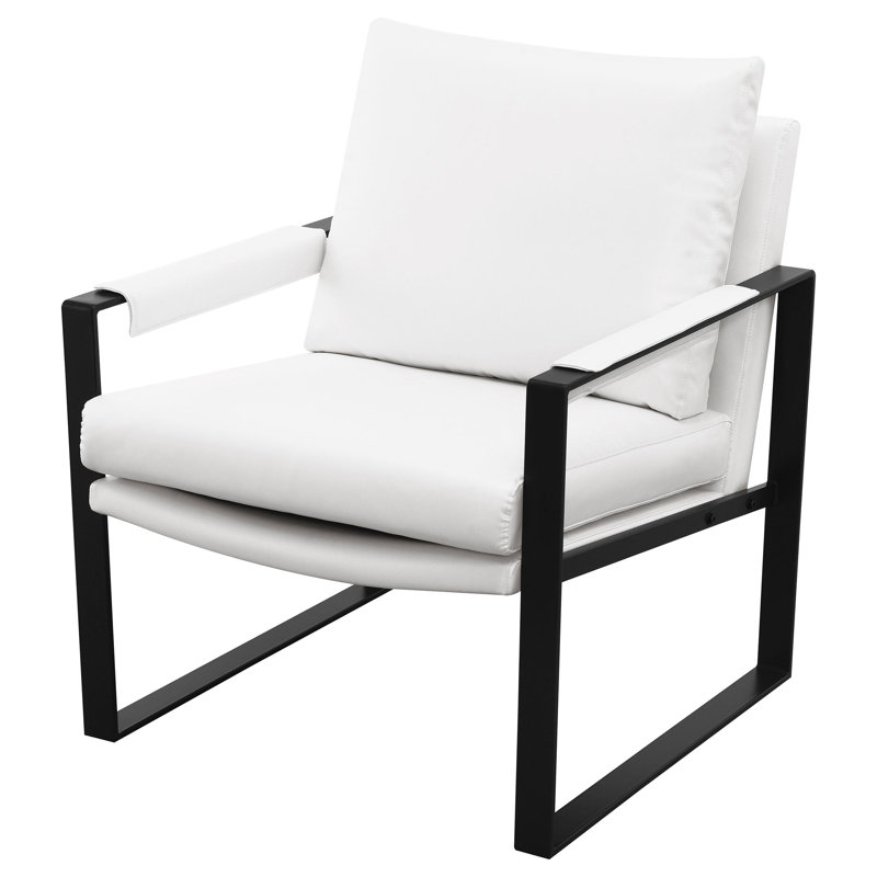 Fauteuil l 27,5 po, Polyuréthane blanc