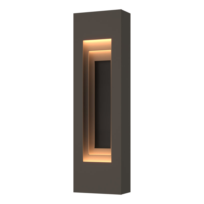 Procession Aluminum Outdoor Flush Mount, 27.5" H x 8" W x 3.9" D, Coastal Black, Coastal Dark Smoke