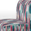 Motif rayé bleu et rose - Fauteuil de chambre rembourré moderne, fauteuil d'appoint bleu
