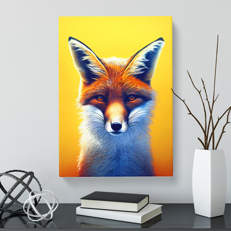 Fox Surrealism - Wrapped Canvas, 60cm H x 40cm W x 3cm D