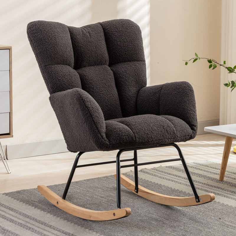Friedell Rocking Chair, Ivory White
