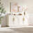  59" Arched Sideboard Cabinet with Adjustable Shelves, 4-Door Storage Cabinet & Media Console for Living Room, Dining Room and Entryway,Cream White-62483972