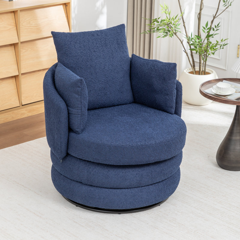 Chaise pivotante Ashyiah, Bleu