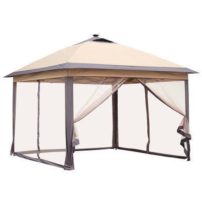 11 Ft. W x 11 Ft. D Steel Frame Lighted Pop-up Canopy