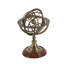 Globe terrestre en laiton et boussole