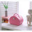 Organisateur de voyage pour bijoux en cuir texturé rose vif | Rose | Similicuir