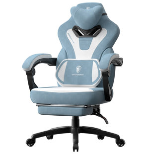 Fabric Gaming Chair with Footrest and Massage, Big and Tall Heavy Duty Chair for Adults