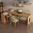 78.74" Burlywood L-Shaped Solid Wood Office Sets