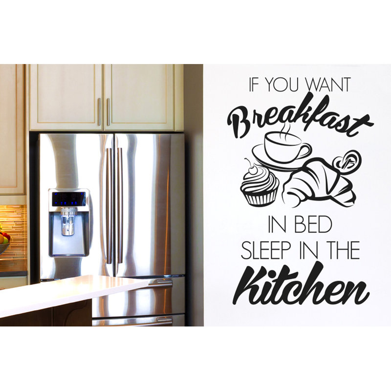 Food & Beverage Non-Wall Damaging Wall Decal, Black