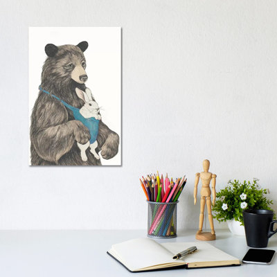 The Bear Au Pair by Laura Graves - Wrapped Canvas Print