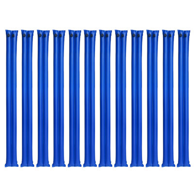 Pool Cover Water Bags, 12 Packs 8 Ft, Double Chamber Pool Cover Water Tubes, 0.4mm Thick PVC Bags Weights with Leakproof Screw Cap, for Inground Swimming-Pool Covers Winter Closing, Blue