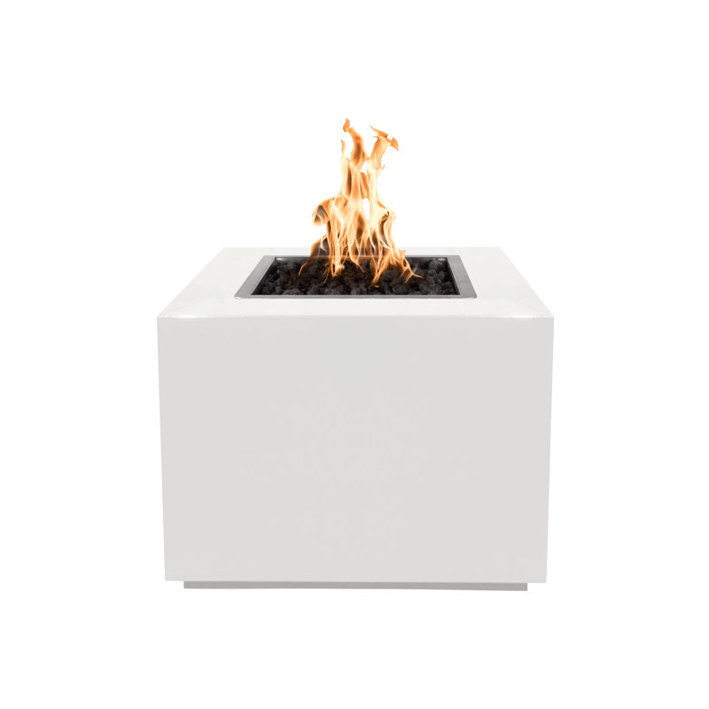 Forma Stainless Steel Smokeless Fire Pit, 24" H x 30" W x 30" D, White, Natural Gas