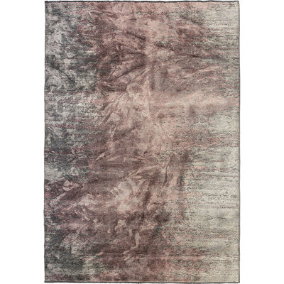 Tapis lilas / gris argenté sans motif et de couleur unie