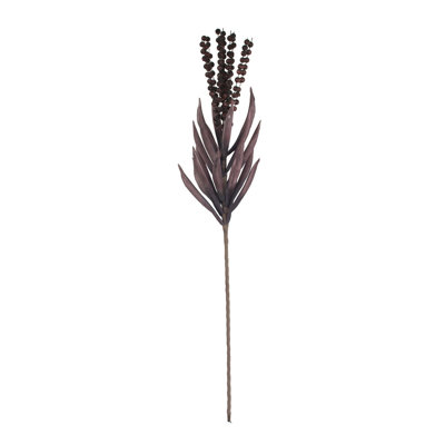  Bendable Foam Plastic Floral Stem – 31" Tall Brown Artificial Flower, Set of 6