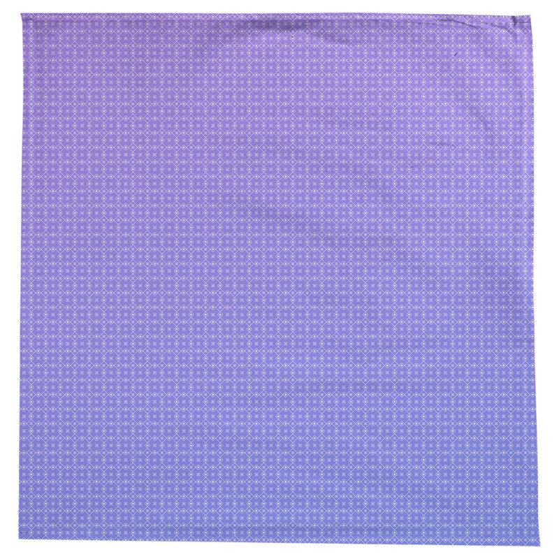 Nappe carrée en coton à motif géométrique 100% avicia, Bleu / mauve
