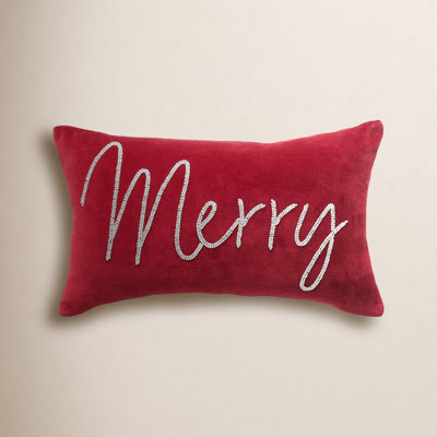 20" x 12" Velvet Throw Pillow