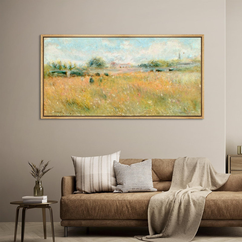 Champs campagne impressionniste, H 30 po x l 60 po, Naturel