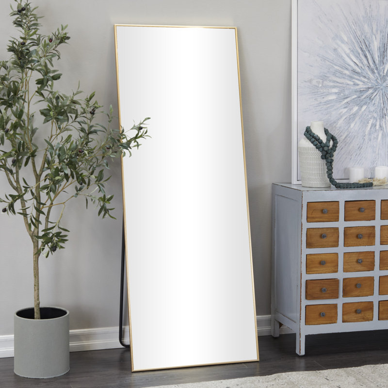 Cosmoliving By Cosmopolitan Modern Metal Floor Mirror, 65.3" x 25.5"